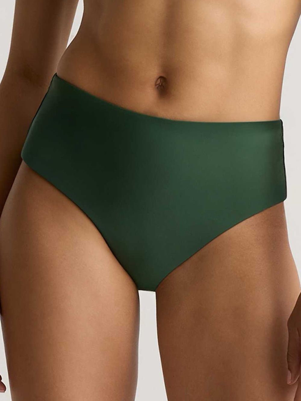 NWT Quince Italian high waist bikini bottoms palm large